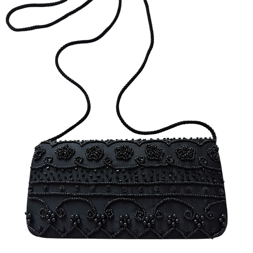 Elegant Beaded Evening Bag - Elegant Formal Clutch with Strap